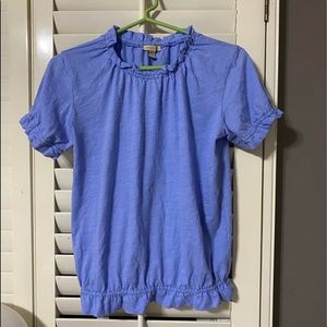 anthropologie blue unique top